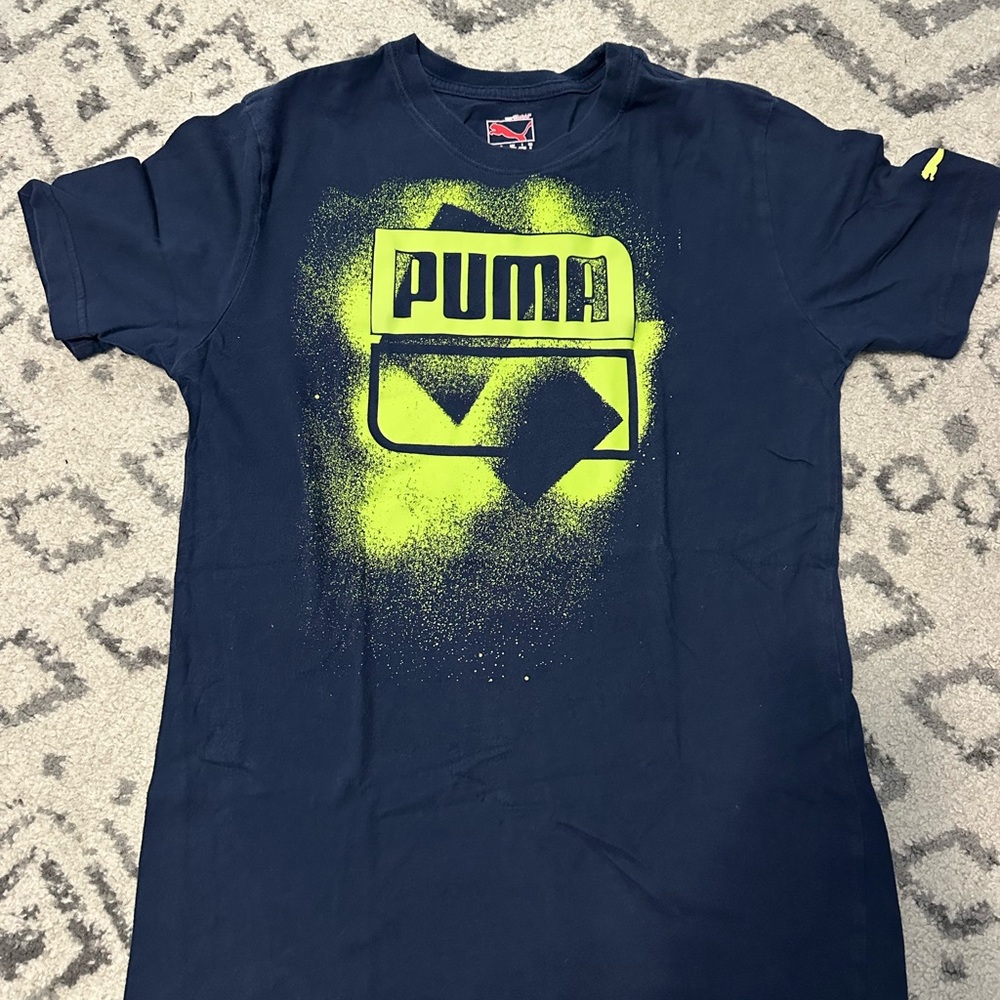 PUMA Dark Blue Tee with Red Logo